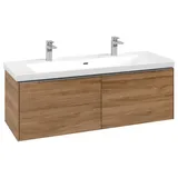 Villeroy & Boch Waschbeckenunterschrank 2 Auszüge 127,2 x 47,8 x 42,9 cm Kansas Oak