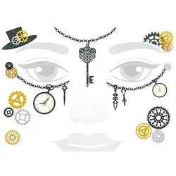 Face-Art-Tattoo "Zeitreise"