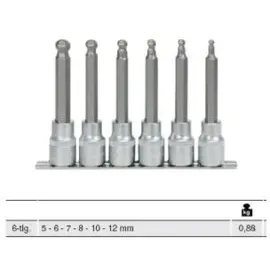 KS Tools 1/2" Bit-Stecknuss-Satz Innensechskant, 6-tlg.