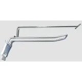 gebar – 10 Klapphaken, Doppelklapphaken, Einzelklapphaken für Tego Lochwand Rundlochung, Schlüssellochung, Haken nach Wahl (Doppelhaken mit Oberstab, 12 cm)