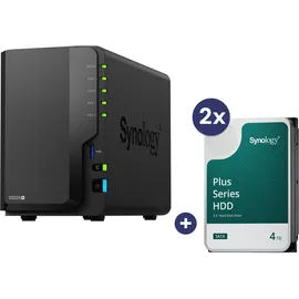 Synology DiskStation DS225+ 2 Einschübe NAS-Server Leergehäuse + 2x Plus 3.5"" SATA 6Gb..., NAS Zubehör