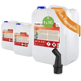 Höfer Chemie Bioethanol 100% hochrein 90 l (9 x 10 L) für Ethanol Kamin
