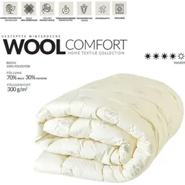 sei design heimtextilien inh. i. richter Winterbettdecke WOOL Comfort Collection, 220x200 - Creme