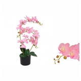 vidaXL Künstliche Orchidee mit Topf 65 cm Rosa