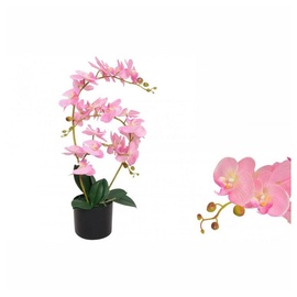 vidaXL Künstliche Orchidee mit Topf 65 cm Rosa