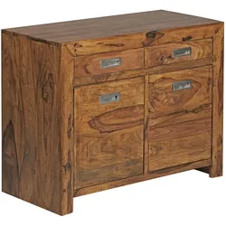 FineBuy Sideboard 90 x 70 x 40 cm Sheesham