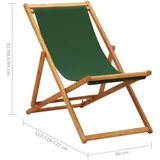 Strandliege Liegestuhl Sonnenliege klappbar Gartenliege Holz klappliege Creme