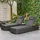 Outsunny Poly-Rattan, Grau, Kunststoff, 60x91x195 cm, Gartenmöbel, Gartenliegen