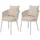 Mendler HWC-P89 Gartensessel 56 x 71 x 71 cm creme 2 St.