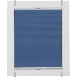 Plissee SUNLINES "Start-up Style Honeycomb", blau (dunkelblau, silberfarben, silberfarben), B:78cm H:145cm, Obermaterial: 100% Polyester, Plissees, verspannt mit Simply-Fix Klemmträger, Wabenplissee, nach Maß
