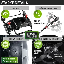 BRAST Benzin Rasenmäher 22224 ESTART SPEED 5,2 kW (7 PS)