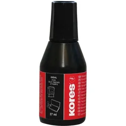 Kores Stempelfarbe, Inhalt: 27 ml, schwarz