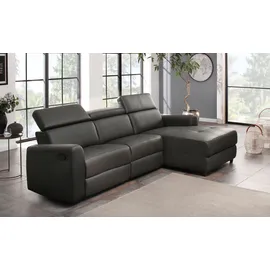 Home Affaire Ecksofa »Sentrano, L-Form,«, 275 cm, man. o. elektr. Relaxfunktion und USB/Kopfverstellung braun