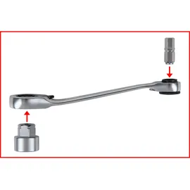 KS Tools 1/4'' + 11 mm Durchgangs-Steckschlüssel- und Bit-Satz, 31-tlg.