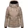Navahoo Damen, Winterjacke mit Kapuze und abnehmbaren Kunstfell-Kragen Sag ja XIV Taupe Grey Gr. L - L