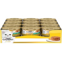 Purina Gourmet Gold Pastetchen mit Gemüse feucht Katzen mit Huhn und Karotten, 24 Dosen à 85 g