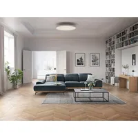 Musterring Wohnlandschaft MR 2490 Ecksofa mit erstklassigem Sitzkomfort, Long-Life-Leder, Fuß Schwarz, Sitzhöhe 46cm, wahlweise mit Funktionen, Maße 342x207 cm