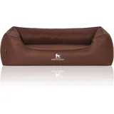 Knuffelwuff Hundebett Wippo Orthopädisch Velours XXL 120 x 85cm Braun