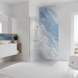 Schulte Duschrückwand »DecoDesign«, marmor-himmelblau 100 x 255 cm
