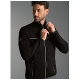 TRIGEMA Trainingsjacke TRIGEMA "TRIGEMA Praktische Sportjacke aus Microfaser", Herren, Gr. 3XL, schwarz, Strick, 92% Polyester, 8% Elastan, lang, Jacken Trainingsjacke