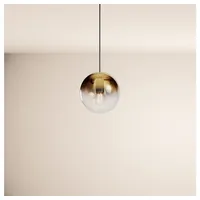 S.luce Pendelleuchte Orb Galerieleuchte 5m Abhängung Schwarz Orb/Farbverlauf Gold