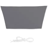 Relaxdays Sonnensegel Trapez grau 2,0 x 3,0/4,0 m