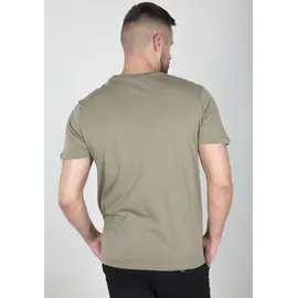 Alpha Industries "Basic T SMALL LOGO", Herren, Gr. S, grün (olive), Obermaterial: 100% Baumwolle, Shirts T-Shirt
