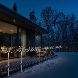 MARELIDA LED Solarstab Feuerwerk Gartendeko Gartenstecker 80cm Lichtsensor ...