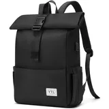 YTL Rolltop Rucksack Damen & Herren,Leichte Rucksäck Wasserdichte Tasche Radfahrenrucksack Reiserucksack Schultasche Teenager Backpack Women Viel Fächer mit 15,6" Laptopfach