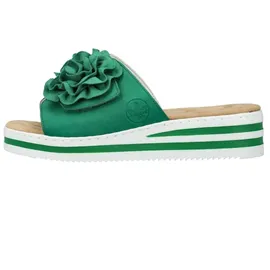Rieker Damen Pantoletten V0252-52 grün 42 - 42 EU