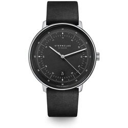 STERNGLAS - HAMBURG - graphit satiniert - silber - vintage nero / 42MM