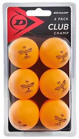TT BL 40+ Club Champ 6 Tabletennis Balls Orange