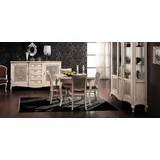 JVmoebel Esstisch Beige Antik Stil Massivholztisch im Art Deco-Design (Packung, 1-St., Tisch), Made in Europa weiß