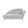 Nehl Liege Greta Mikrofaser 182 x 79 x 86 cm Grau mit Schlaffunktion