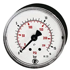 Riegler 101670-110.43-KD Standardmano, Kunststoff, G 1/8 hinten, 0-2,5 bar/36 psi, Ø 40, 1Stk