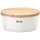 Continenta Brottopf mit Holzdeckel oval 27 cm weiß