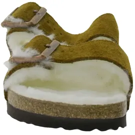 Birkenstock Damen Arizona Shearling Suede Sandale (Größe 38, braun)