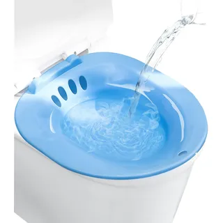 Sitz Bath for Toilet, Portable Sitz Bath for Hemorrhoids, Sitz Bath Postpartum, Sitz Baths, Bidet (Blue)