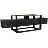 moebel17 Bianco TV-Lowboard 160 x 49,8 x 46,1 cm Grau/Holz