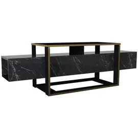 moebel17 Bianco TV-Lowboard 160 x 49,8 x 46,1 cm Grau/Holz