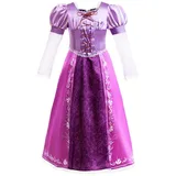 Lito Angels Prinzessin Rapunzel Kostüm Kleid Verkleidung für Kinder Mädchen Größe 5-6 Jahre 116, Violett