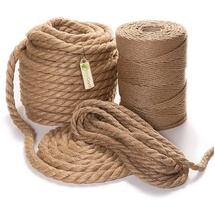BooGardi Juteseil in Verschiedene Stärken und Längen · Ø 6mm Länge 20m · Naturware zum Basteln · Makramee Naturfaser · Jutefaser