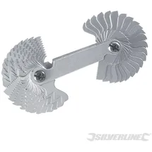Silverline Kombi Gewindelehren Metrisch/Zöllig 0,25–6 mm / 4–62 BSW