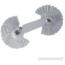 Silverline Kombi Gewindelehren Metrisch/Zöllig 0,25–6 mm / 4–62 BSW