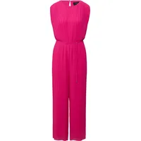s.Oliver Plissierter Jumpsuit aus Chiffon mit Bindegürtel - pink - 40
