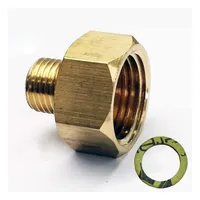 Phoenix Übergang 1/2"R x 1/4"lks LPG Gas Adapter Kupfer f. Gaskocher Gasschlauch Gasherd