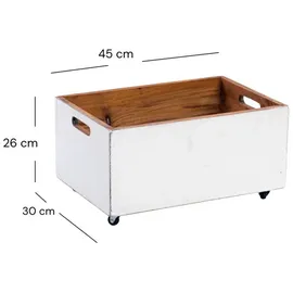 DESIGN DELIGHTS Holzkiste 26 x 45 x 30 cm 1-tlg. Weiß