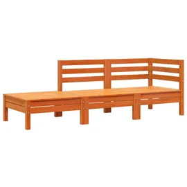 vidaXL Gartensofa 3-Sitzer Wachsbraun Massivholz Kiefer