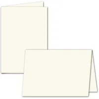250x faltbares Einlege-Papier für A6 Faltkarten - cremefarben - 143 x 200 mm (100 x 143 mm gefaltet) - hochwertig mattes Papier von GUSTAV NEUSER®