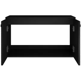 Badplaats Waschbeckenunterschrank, Schwarz Holz, Rechteckig, 80x46x44 cm, Badezimmer, Badezimmerschränke, Bad